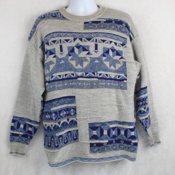 Valentino Geometric Mohair Wool Blend Mens Sweater (IT 48/US 12 - XL) - Picture 1 of 9